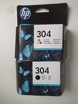 HP N9K05AE N9K06AE, Tintenpatronen 304 schwarz + color DeskJet 3720 Original