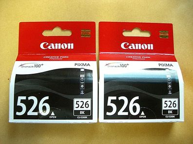 CANON CLI-526 BK PIXMA MG5150 MG8120 MG8250 IP4850 IP4820 MX885 (2) Original!