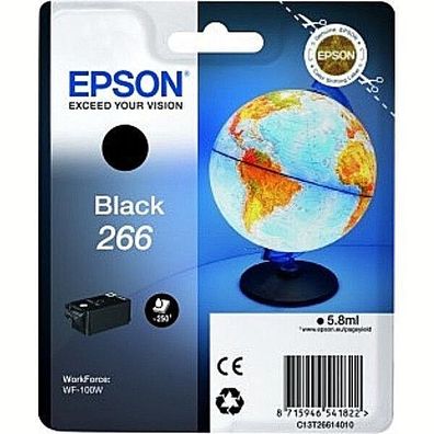 EPSON 266 Tintenpatrone schwarz Workforce 100W, WF100W, Original (C13T26614010)