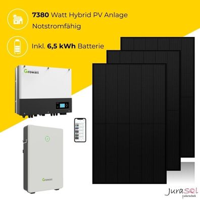 8200 Wp SET Hybrid PV-Anlage mit 6,5 Kwh Batterie
