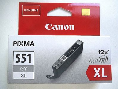 CANON CLI-551XL GY, PIXMA MG6350 IP8750, Tintenpatrone grau Original 11ml !
