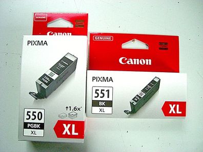 CANON CLI-551 XL BK + PGI-550 PGBKXL, PIXMA IP7250 MX925 MG6350 Original Neu (2)