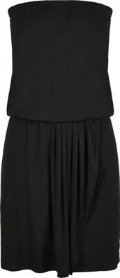 Urban Classics Damen Kleid Ladies Viscose Short Bandeau Dress Black