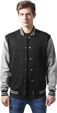 Urban Classics College Jacke 2-tone College Sweatjacket Black/ Grey