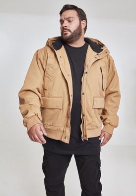 Urban Classics Jacke Hooded Cotton Jacket Camel