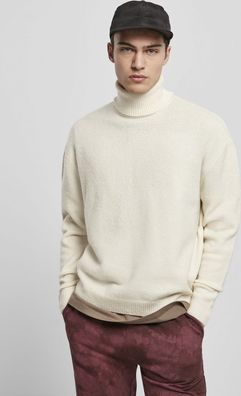 Urban Classics Sweatshirt Oversized Roll Neck Sweater Whitesand