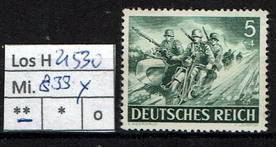 Los H21530: Deutsches Reich Mi. 833 y * *