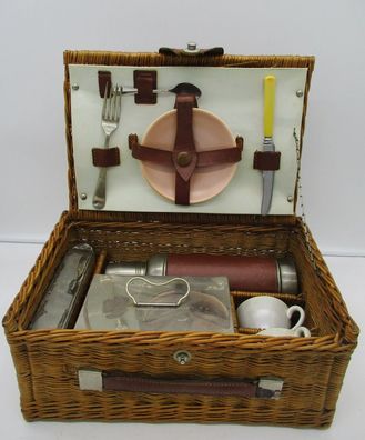antiker Picknickkoffer / England um 1920 / Camping / outdoor / Lunchbox / Antik