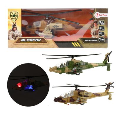 Toi-Toys Alfafox Militär-Hubschrauber US Army Helikopter Flugzeug Spielzeug Heli