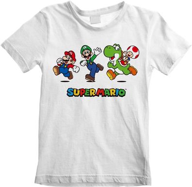 Nintendo Super Mario - Running Pose (Kids) Jungen Kinder T-Shirt White