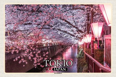 Top-Schild m. Kordel, versch. Größen, TOKIO, Japan, Kirschblüte, neu & ovp