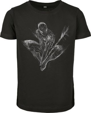 Mister Tee T-Shirt Kids Spiderman Scratched Tee Black