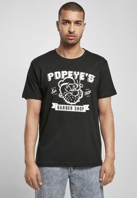 Merchcode T-Shirt Popeye Barber Shop Tee Black