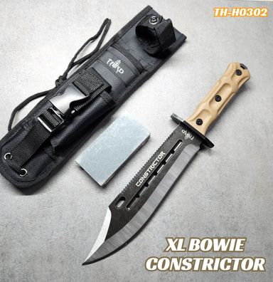 Outdoor Bowie Survivor Messer 440 Stahl Messer „ Constrict“+ Schleifstein + Etui
