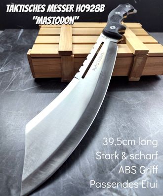 Outdoor Bowie Survivor Messer 440 Stahl „ Mastodon “+ 39,5cm Lang Silber + Etui