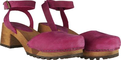 Sanita Clogs Damen Sandale Wood-Sia Block Flex Sandal Pink
