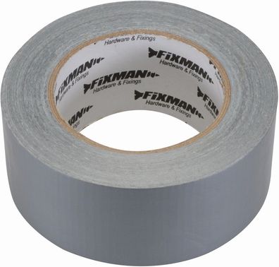 Fixman Absperr- und Klebebänder Extrarobustes Gewebeklebeband 50 mm x 50 m-Silber