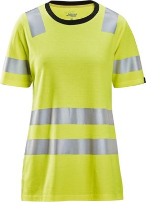 Snickers Workwear Damen Klassisches High-Vis T-Shirt Warnschutzklasse 2 High-Vis Gelb
