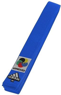 adidas Karateband Elite WKF Logo 45mm Blau
