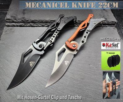 Mechanical Taschen Messer Holz + Metall + Clip + Tasche Jagdmesser Knife | Schärfer
