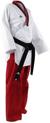 adidas Poomsae Taekwondoanzug Mädchen Weiß/ Rot