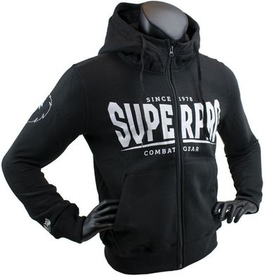 Super Pro Hoody mit Zipper S.P. Logo Schwarz/ Weiß
