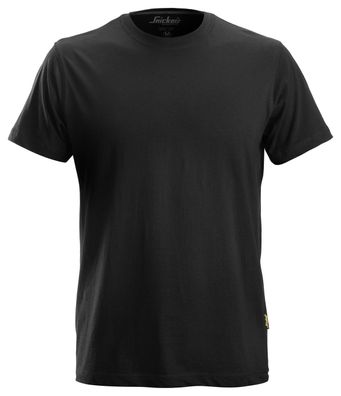 Snickers Klassisches Baumwoll T-Shirt Schwarz