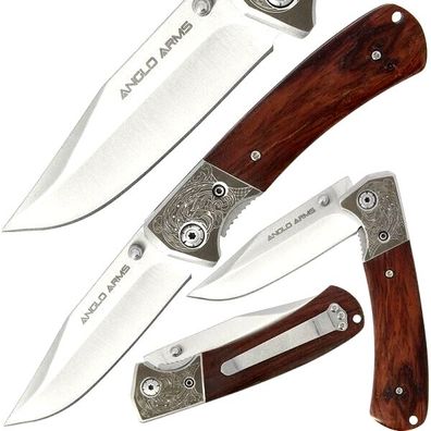 Holzgriff Taschenmesser + Verzierungen Einhandmesser Messer Klappmesser K-LK-370