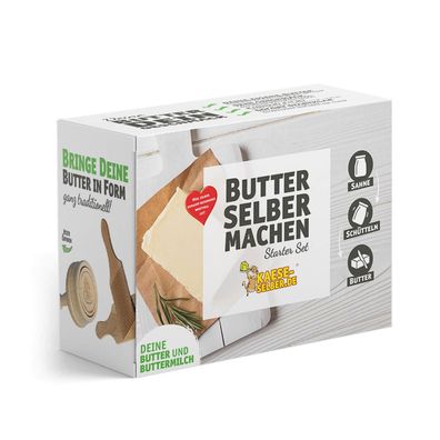 Butter und Buttermilch selber machen - Set herstellen Sahne Herstellung Käse