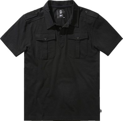 Brandit Herren T-Shirt Jersey Poloshirt Jon halfsleeve Black