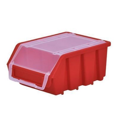 Lagerboxen Stapelboxen Sichtlagerkasten Box Ergobox 2+ Rot 155x117x75