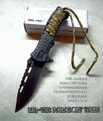 Paracord Taschenmesser 15318410 Outdoor 3CR13 Einhandmesser Feuerstarter Messer
