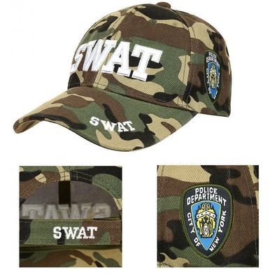 SWAT Camouflage Baseball Cap Hut Mütze Unisex Klettverschluss Police New York