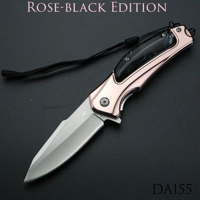 KaSul®|Taschenmesser Rose-Black Edition DA155 Klappmesser Camping Outdoor Messer