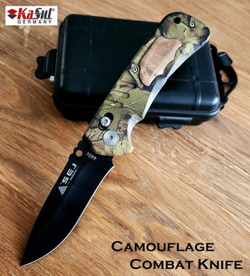 Camouflage Combat SEJ-K015 Taschenmesser Klappmesser Outdoor Messer Jagdmesser