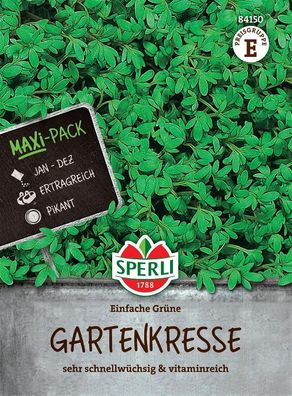 Maxi-Pack 50g - Kresse ''Einfache Grüne'' sehr schnellwüchsige, vitaminreiche Sorte