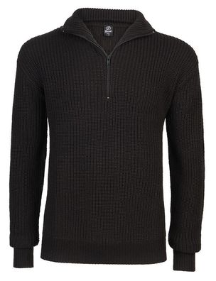 Brandit Hoodie / Sweatshirt Marine Pullover Troyer in Black