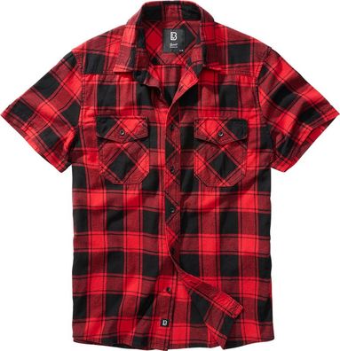 Brandit Men Hemd Checkshirt halfsleeve Red/ Black