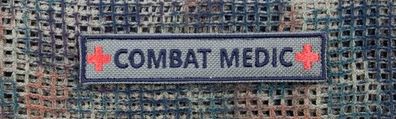 Klettpatch für Schlüsselanhänger: "Combat Medic" mit roten Kreuzen, 2x10 cm