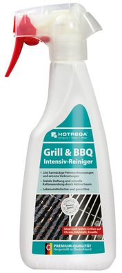 Hotrega® Grill und BBQ Intensiv-Reiniger, 500 ml Flachsprühflasche