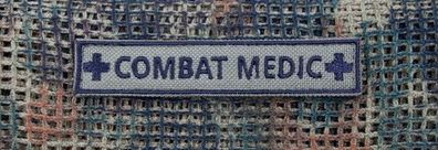 Klettpatch für Schlüsselanhänger: "Combat Medic" mit Schwarzen Kreuzen, 2x10 cm