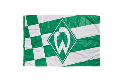 SV Werder Bremen Hissfahne kl. Raute Fussball 1. Bundesliga Green