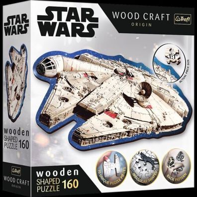 Puzzle Trefl 160 Teile Holzpuzzle Mit Shapes Figuren Star Wars Spaceship