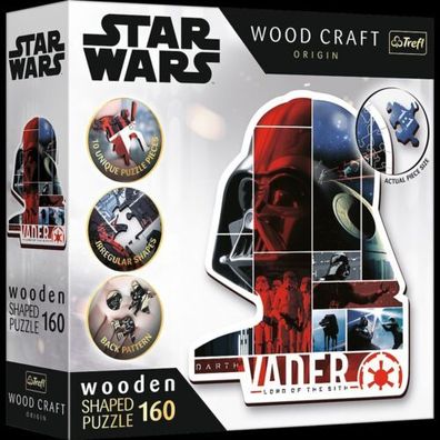 Puzzle Trefl 160 Teile Holzpuzzle Mit Shapes Figuren Lord Vader Star Wars