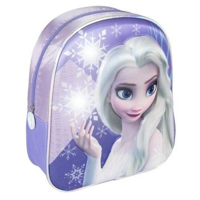 Cerdá: Frozen II 3D-Kinderrucksack, blinkende Sterne, für den Kindergarten, Sport und