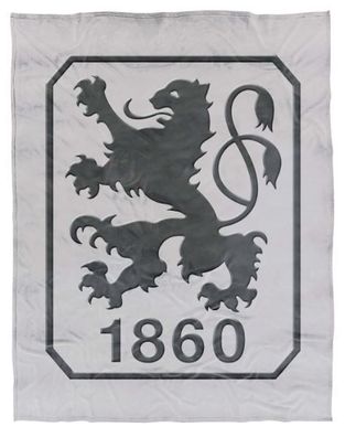 TSV 1860 München Veloursdecke Emblem Fussball 3. Bundesliga Grey