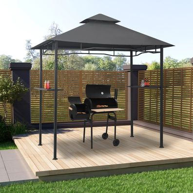 vidaXL BBQ-Pavillon 240x150x255 cm Anthrazit Stahl