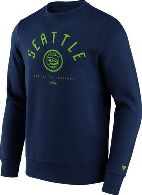Seattle Seahawks College Stamp Crew Sweatshirt American Football NFL Grau