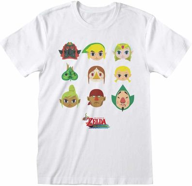 The Legend of Zelda Wind Waker Faces (Unisex) T-Shirt White