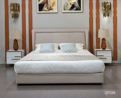 Bett 2x Nachttisch 3tlg. Schlafzimmer Set Design Luxus Schlafzimmer Hotel Möbel
